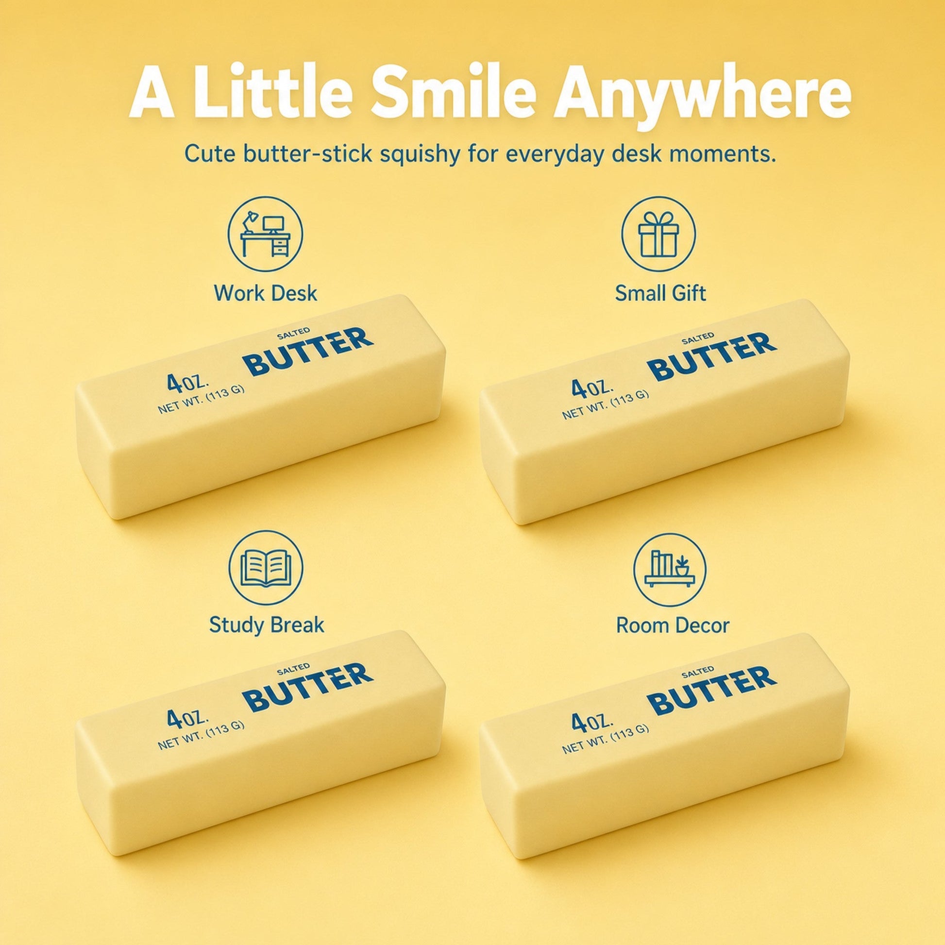 Cute Butter Stick Squishy lifestyle