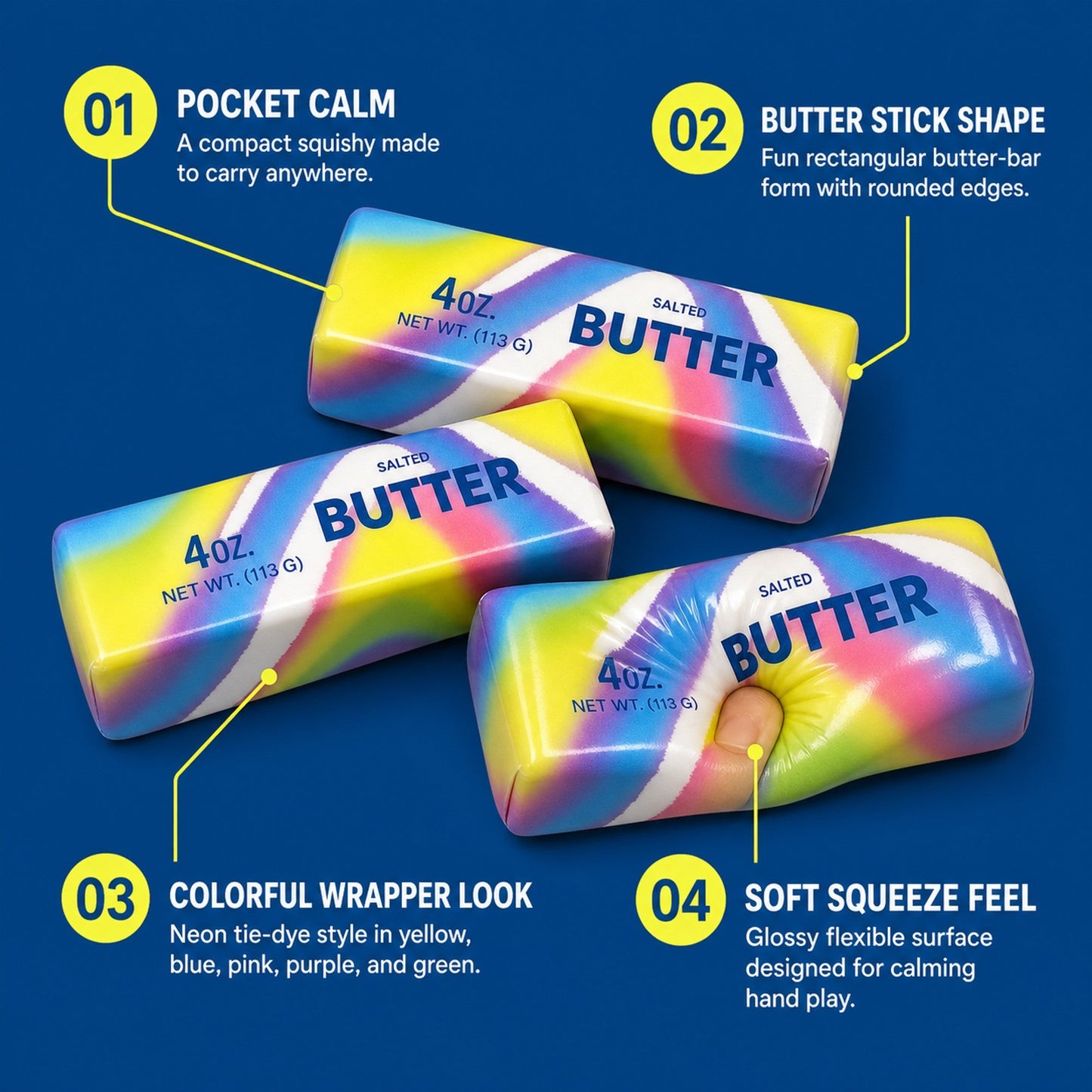 Portable Butter Squishy features