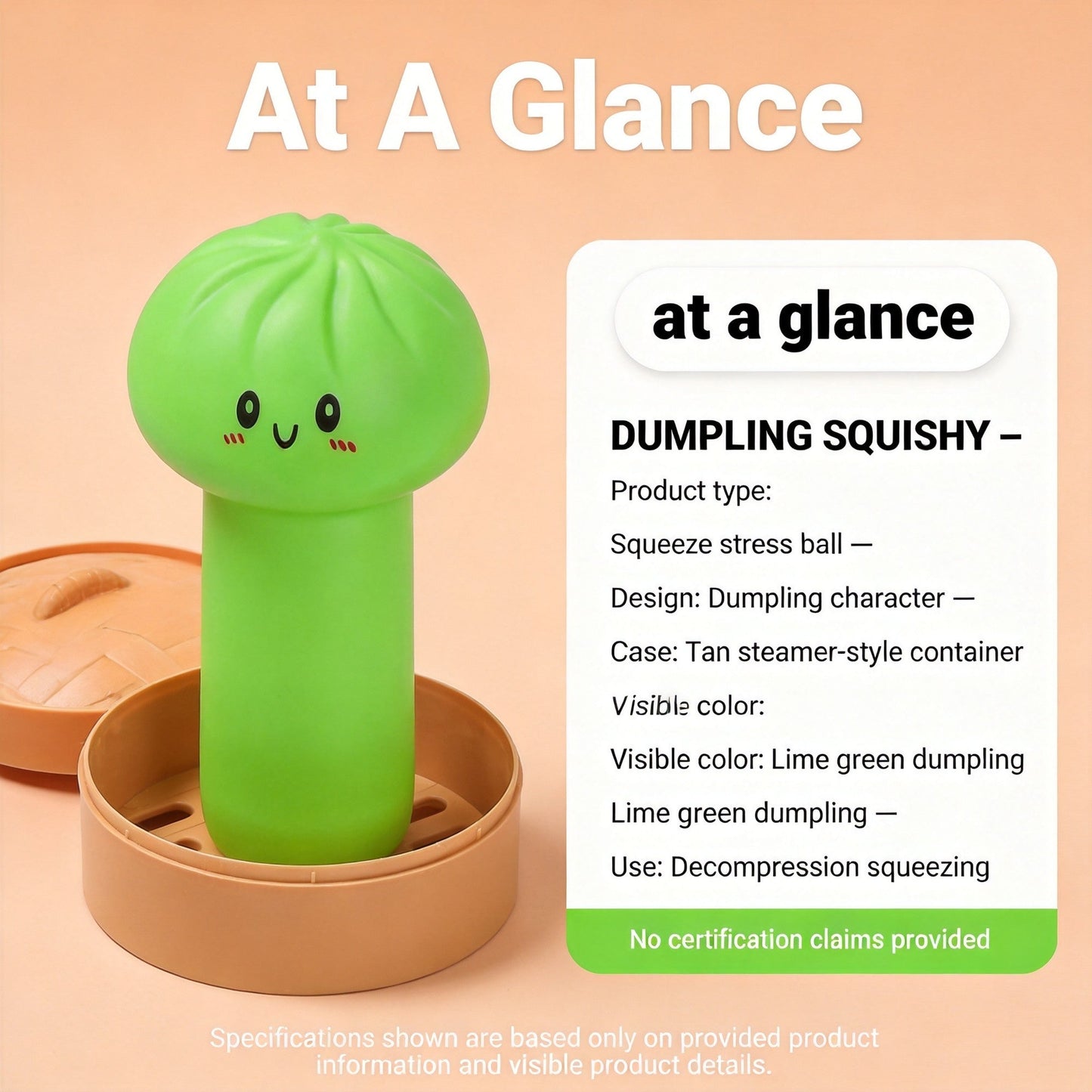 Decompression Dumpling Squishy spec