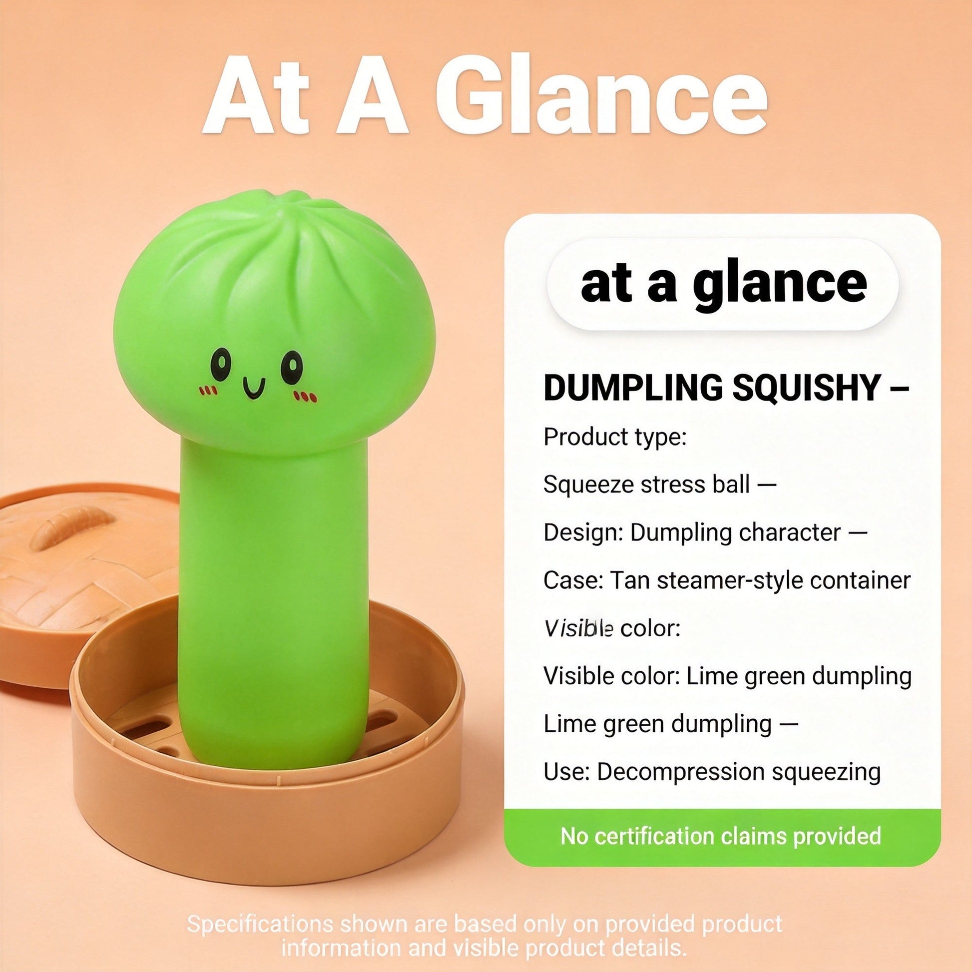 Decompression Dumpling Squishy spec