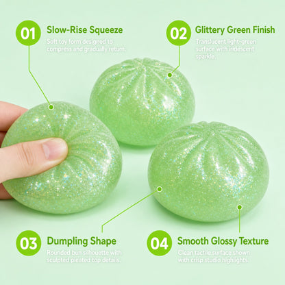 Green Dumpling Squishy features
