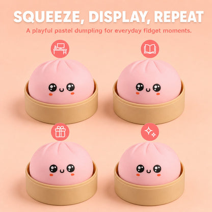 Pink Dumpling Squishy lifestyle