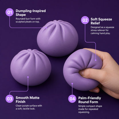Purple Dumpling Squishy features