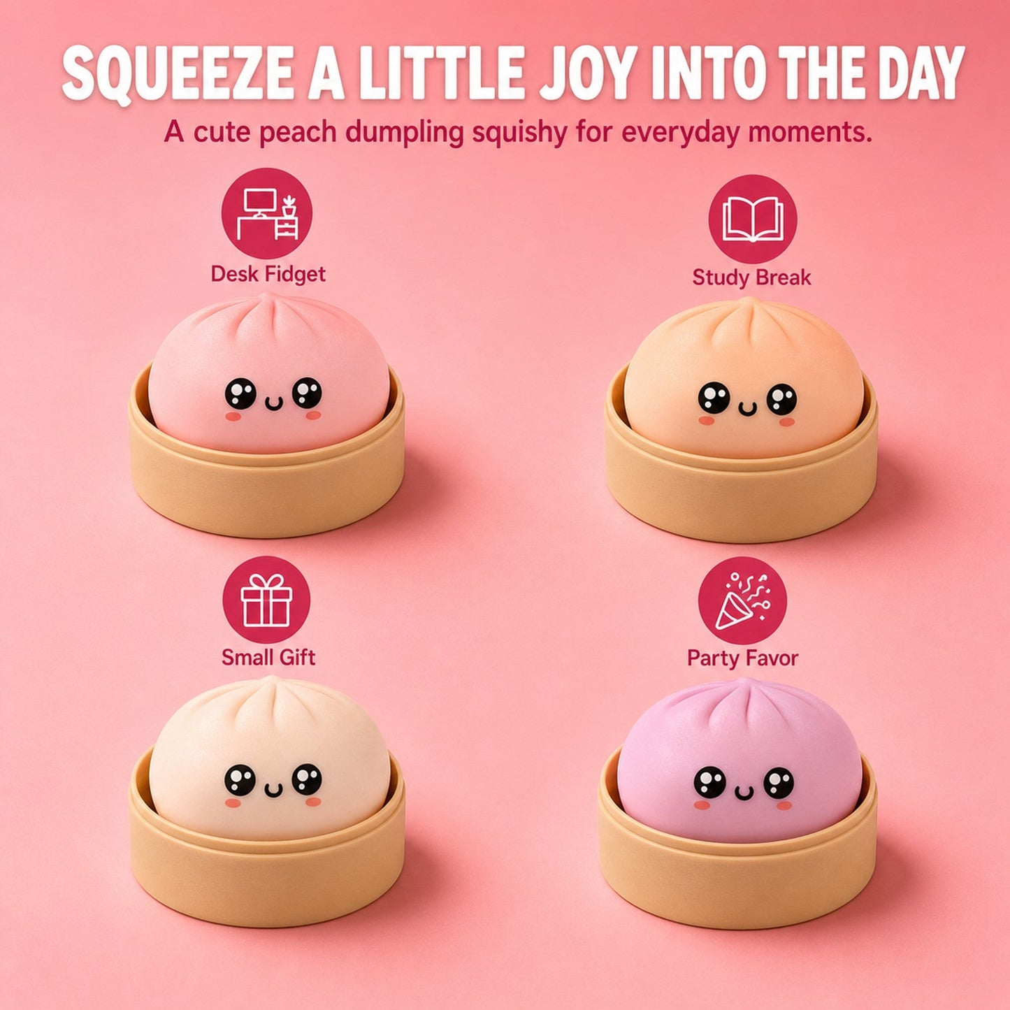 Peach Dumpling Squishy Soft Pan-Fried Sq lifestyle