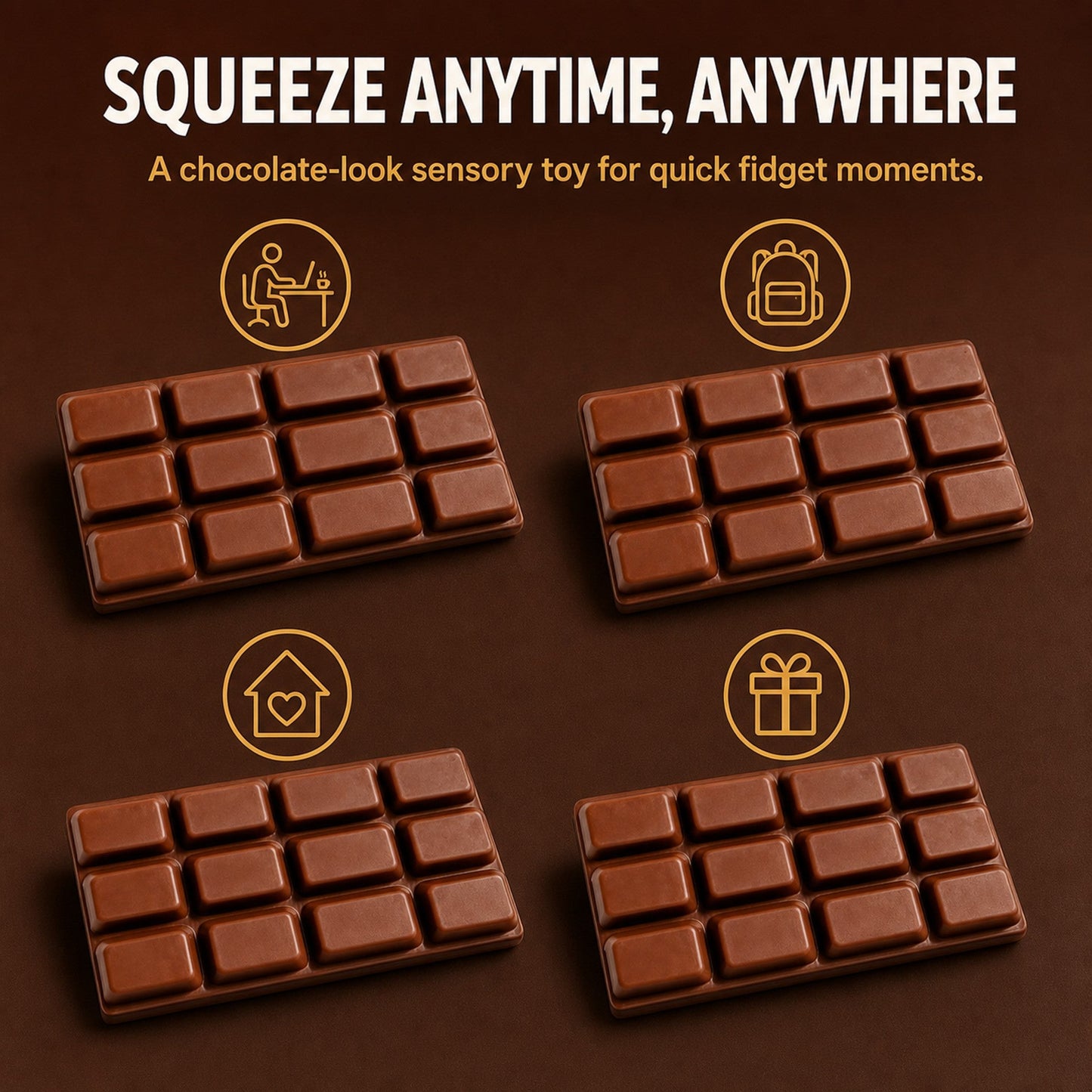 Chocolate Bar Squishy lifestyle
