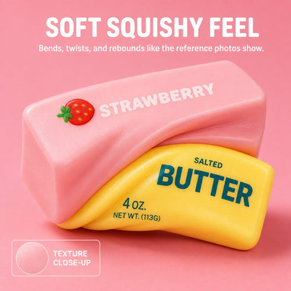 Pink Yellow Butter Squishy inside