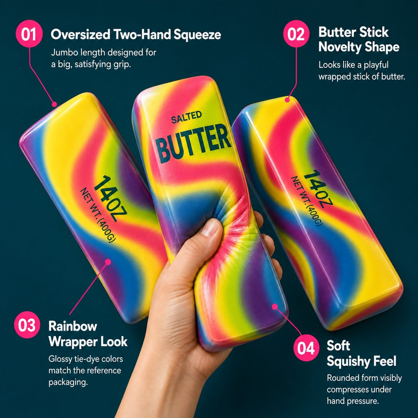 Jumbo Butter Squishy features