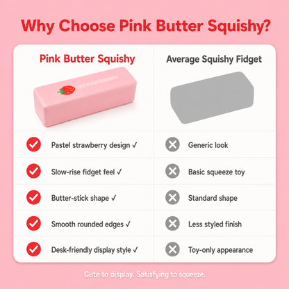 Pink Butter Squishy comparison