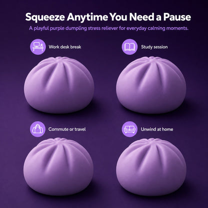 Purple Dumpling Squishy lifestyle