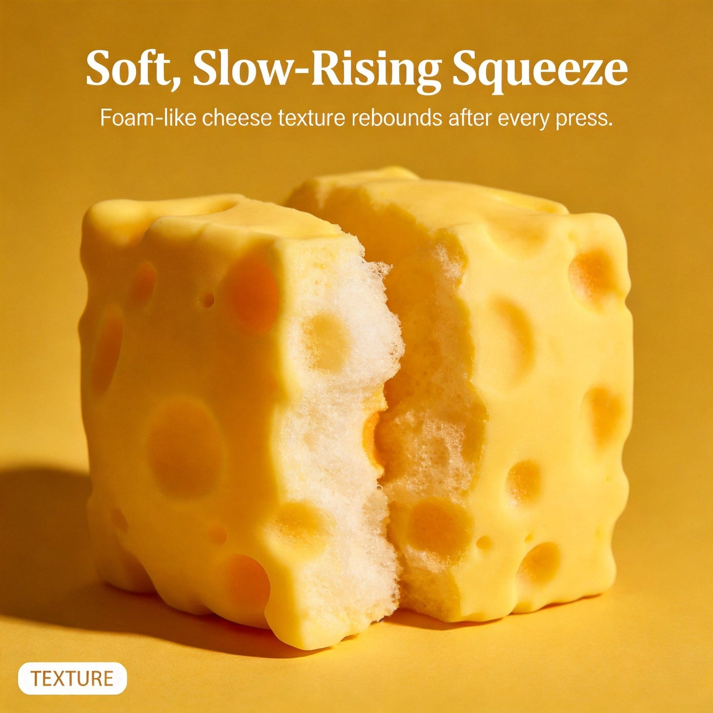 Slow Rising Cheese Squishy inside