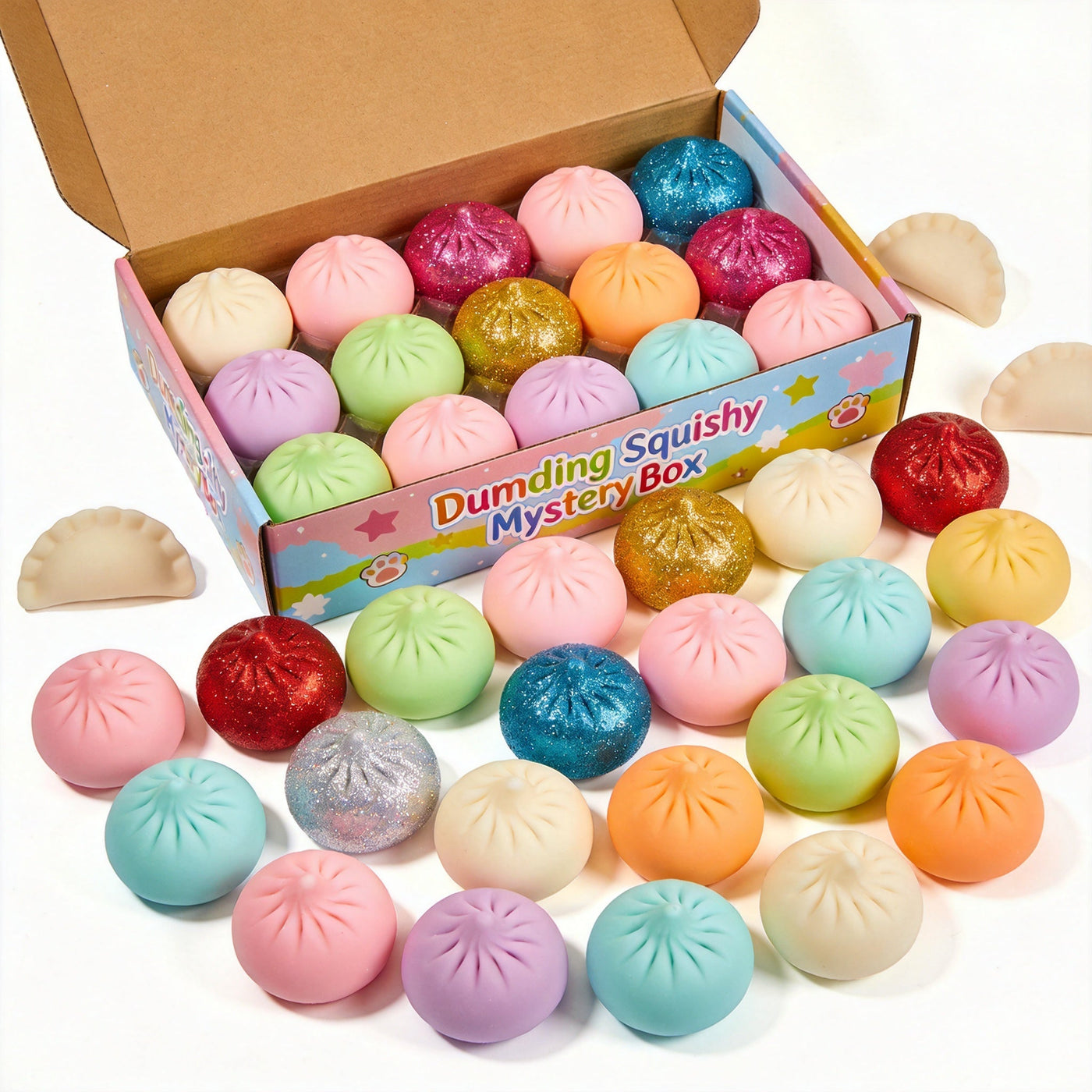 Dumpling Squishy Mystery Box (24 Colors): Collector Set