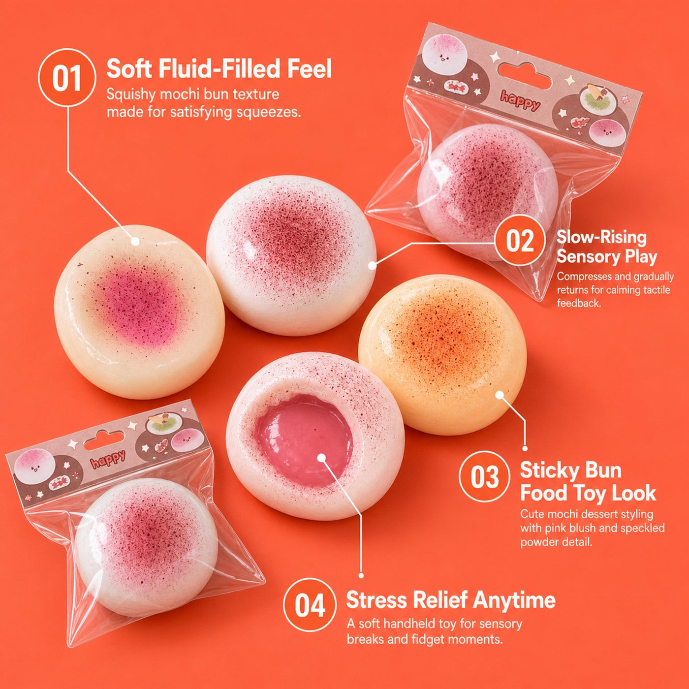 Mochi Squishy Sticky Bun 2