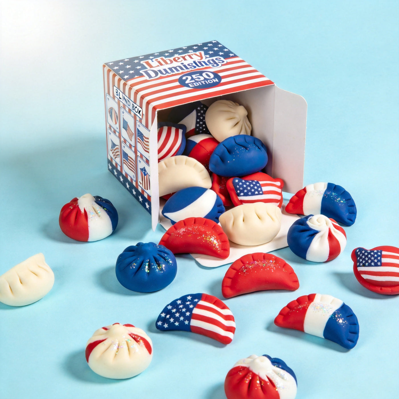 Liberty Dumplings 250 Edition: 4th of July Dumpling Squishy