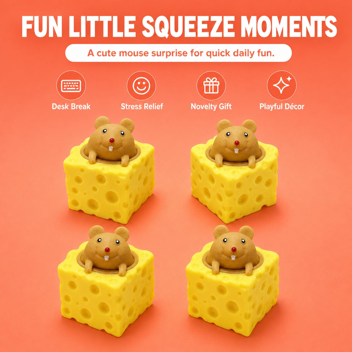 Cheese Mouse Cup Squishy 5