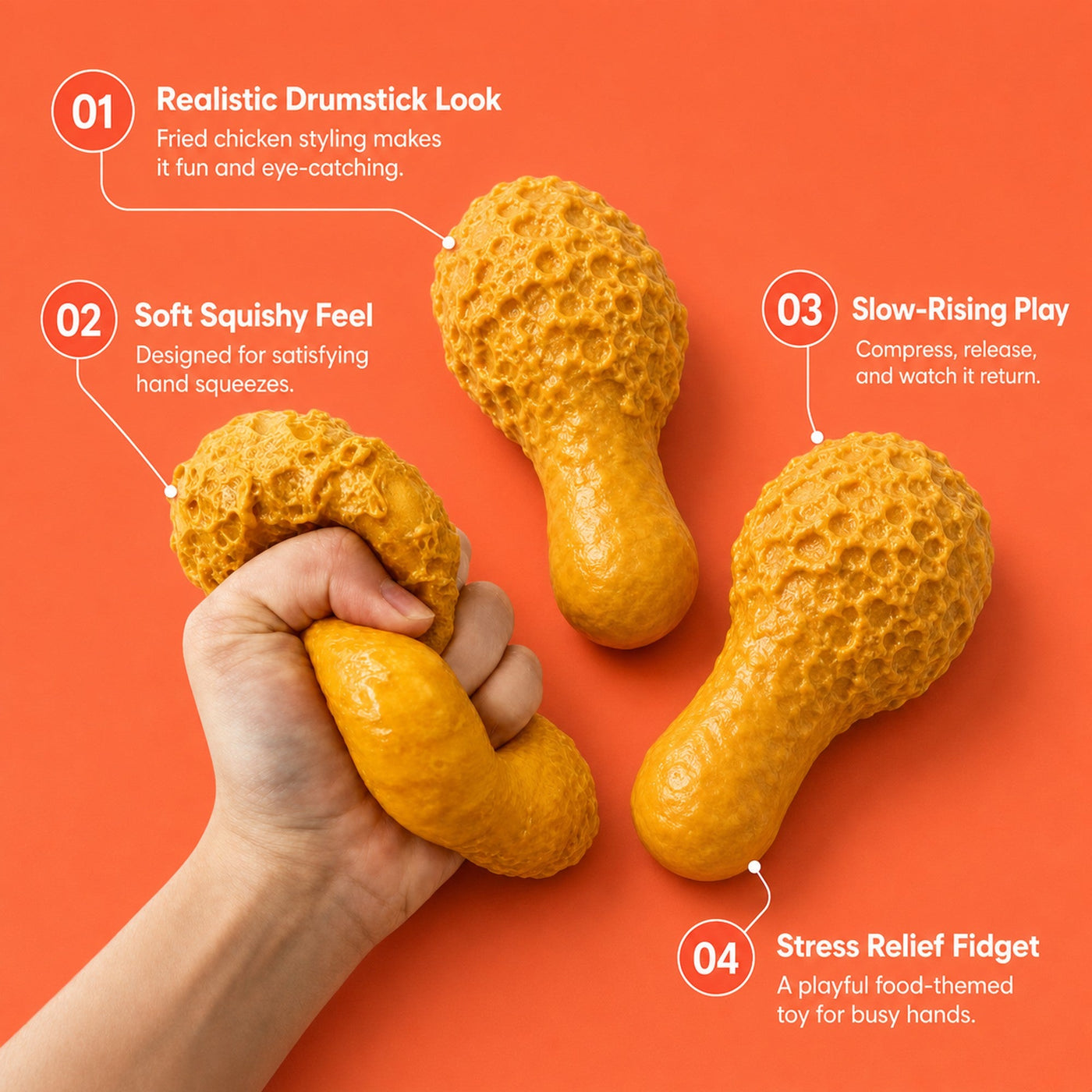 Fried Chicken Drumstick Squishy 2