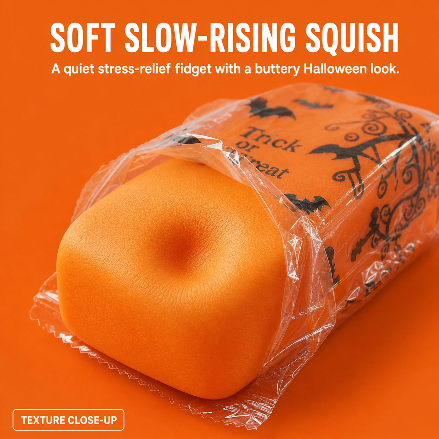 Soft slow-rising foam interior of the butter squishy