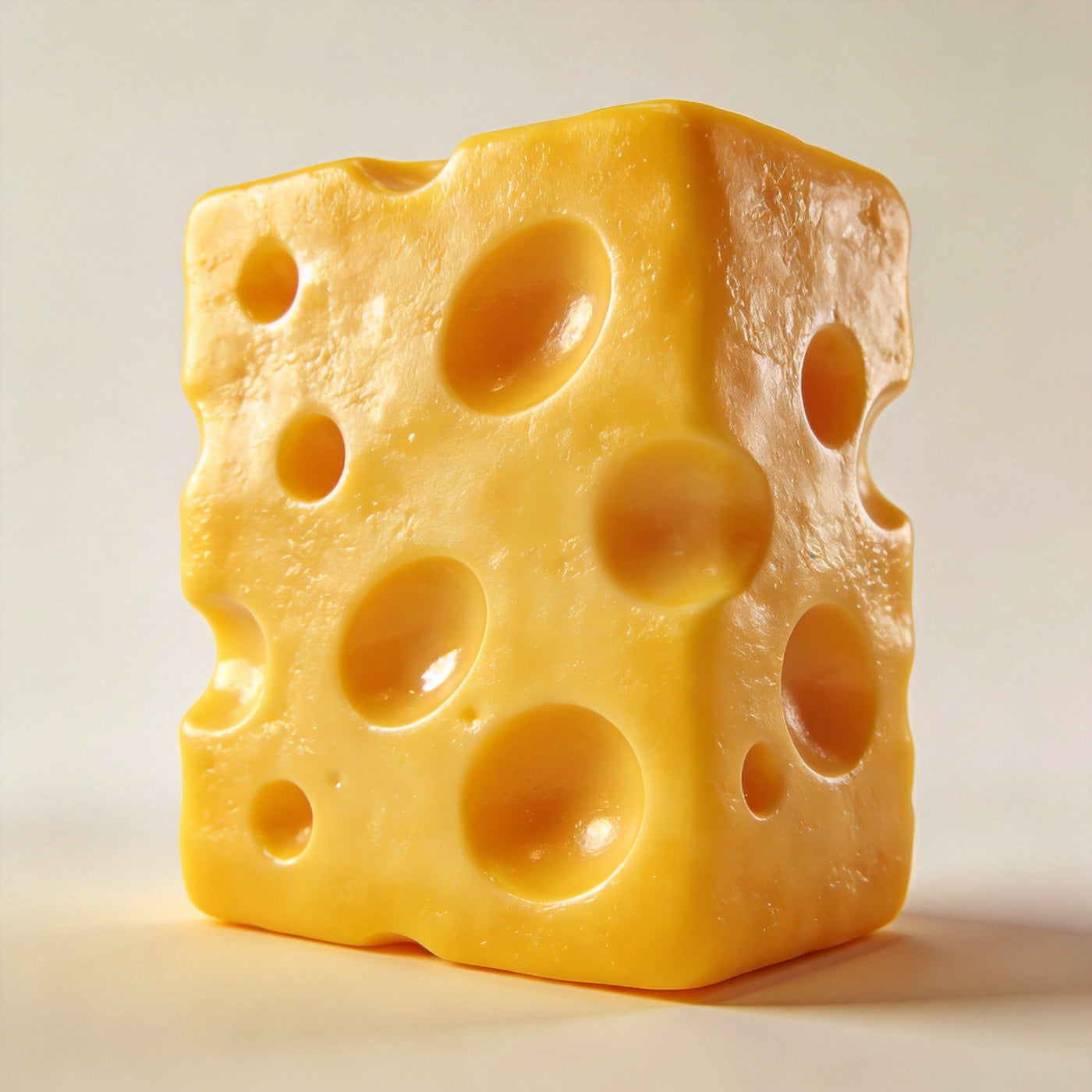 Realistic Swiss-cheese block squishy