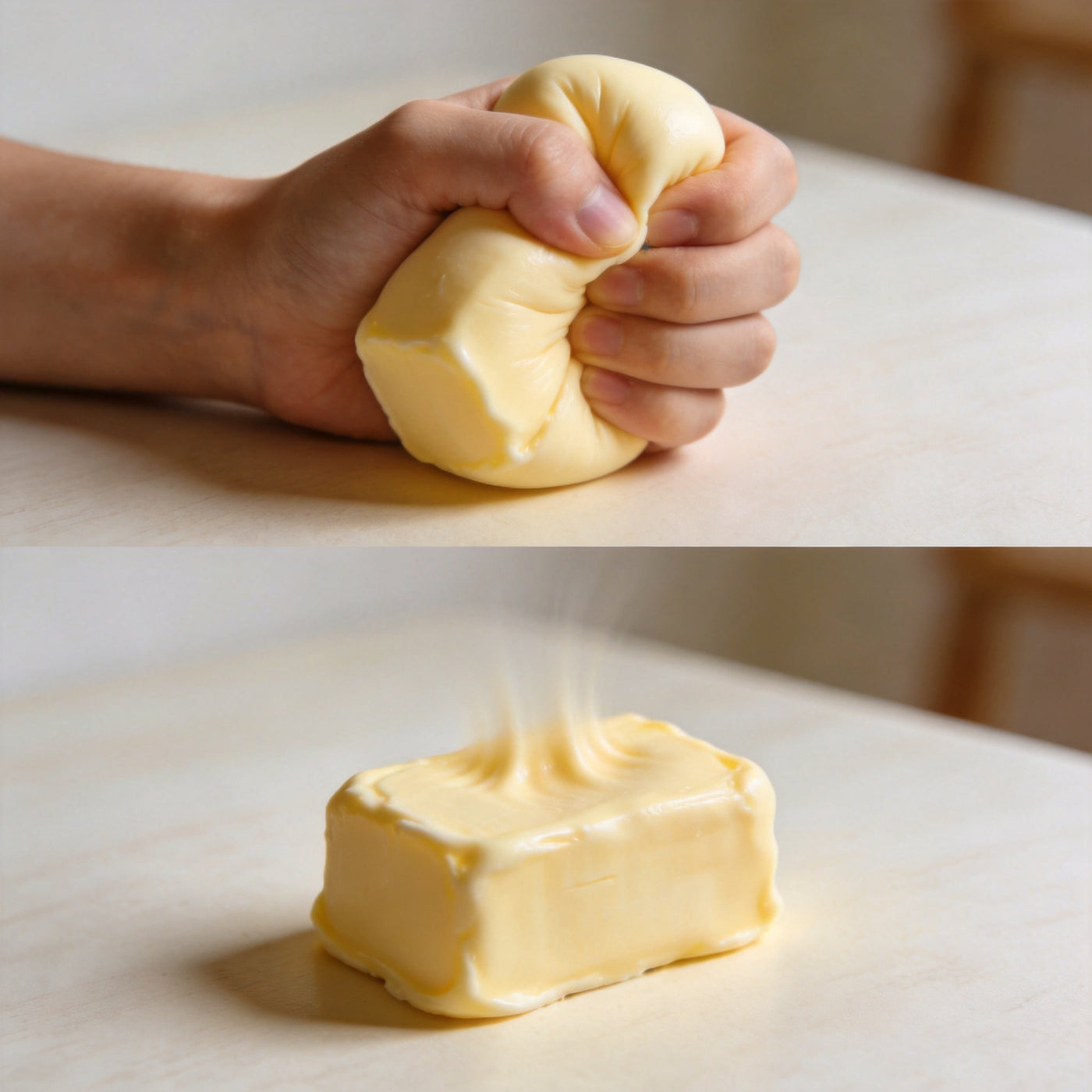 Butter squishy being squeezed and slowly rising