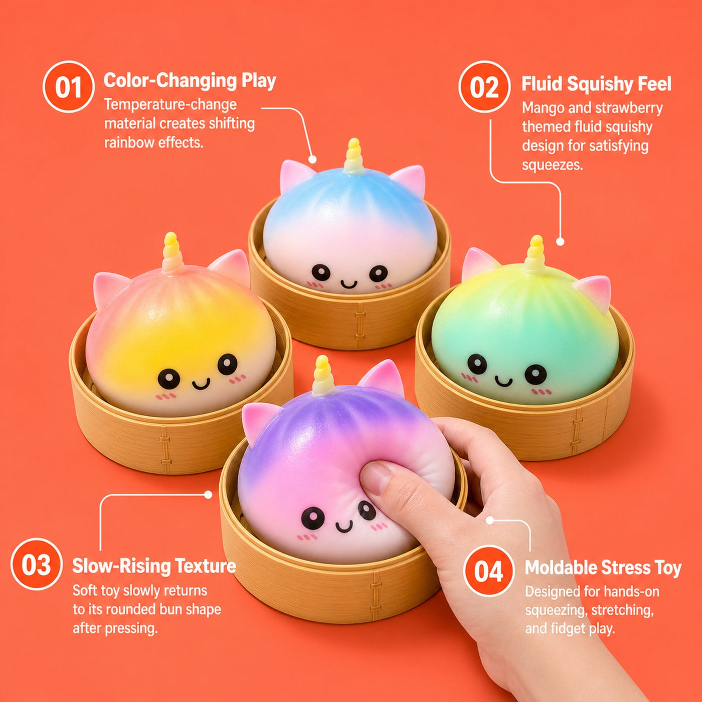 Unicorn Bun Squishy 2