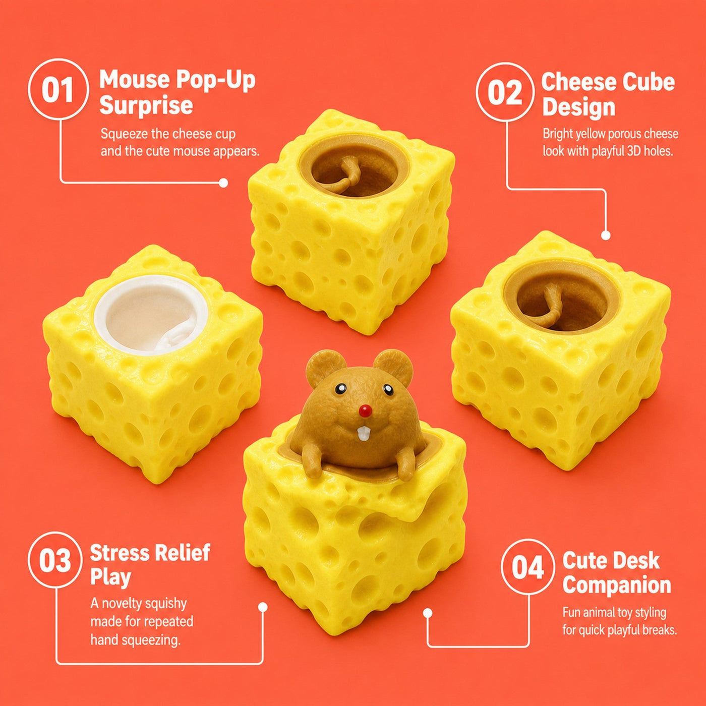 Cheese Mouse Cup Squishy 2