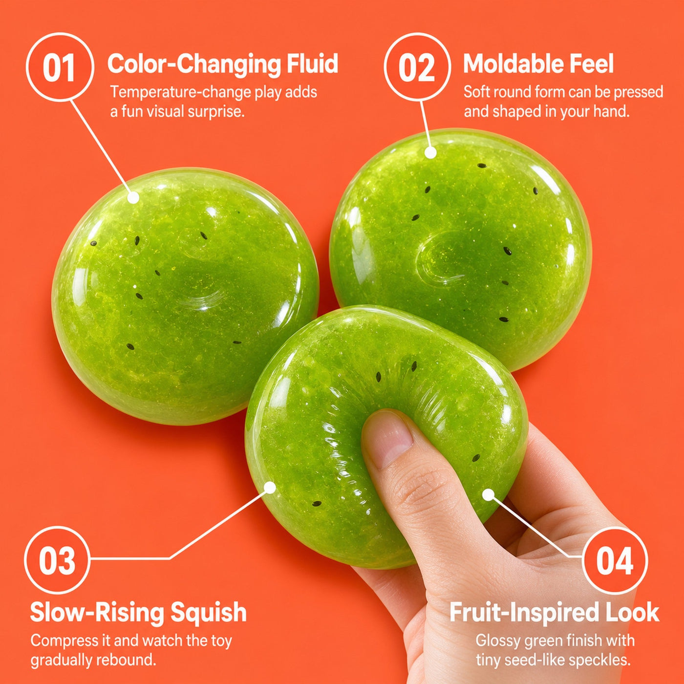 Kiwi Slushie Squishy Ball 2