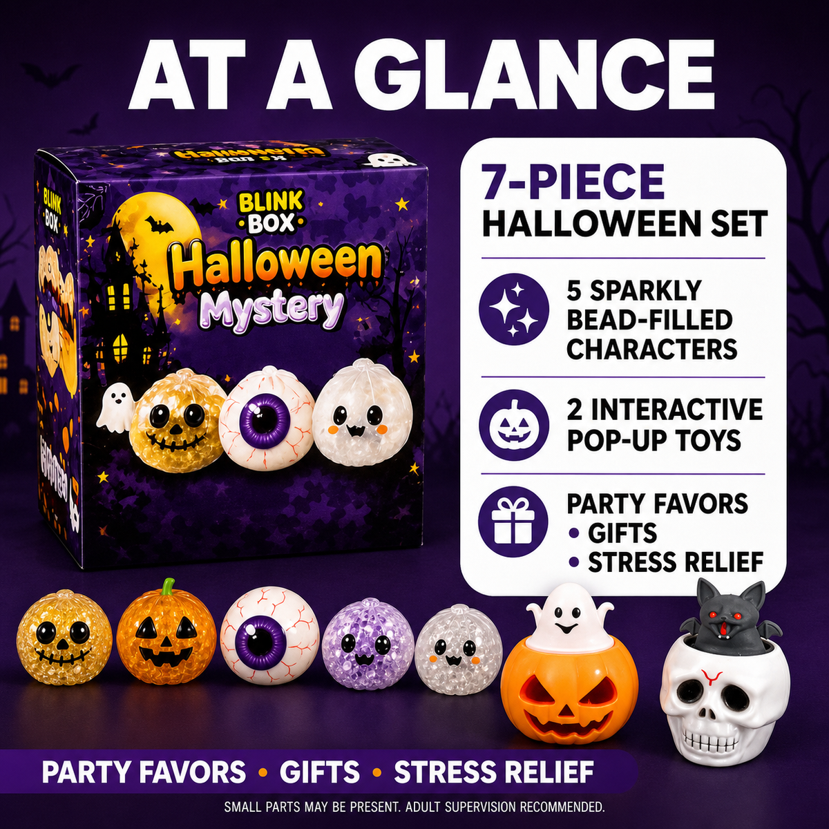 Halloween squishy set 7-piece product details at a glance