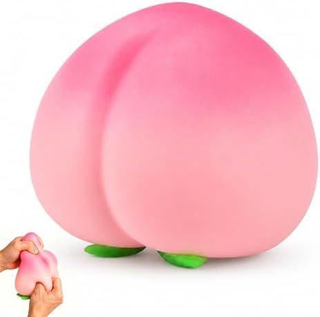 6 Inch Peach Squishy Jumbo Soft Squeeze Desk Stress Toy
