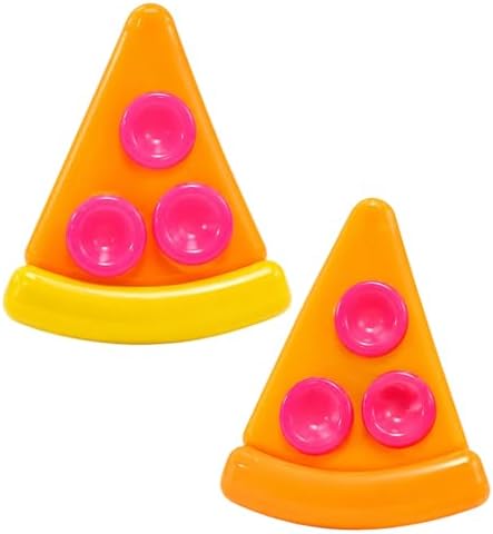 2 Pack Pizza Squishy, Orange & Yellow Slow Rising Desk Fidgets