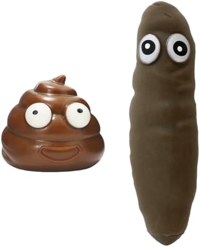 Funny Poop Squishy - 2 Pack Goofy Squeeze Fidget Prank Toy