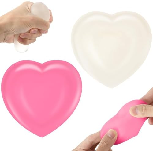 Color Changing Heart Squishy, 2 Pack Sugar Stress Ball