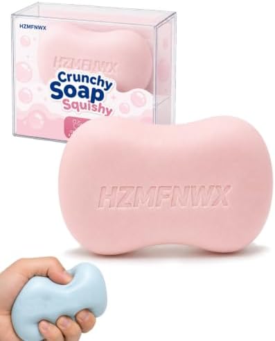 Pink Soap Squishy Crunchy Bead-Filled Sensory Fidget Toy