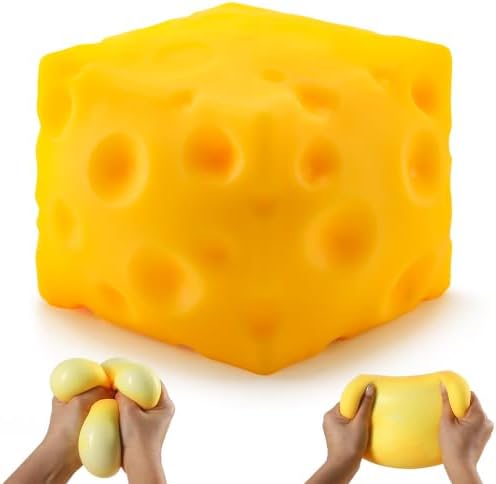 Big Cheese Cube Squishy, Bold Jumbo Block to Squash