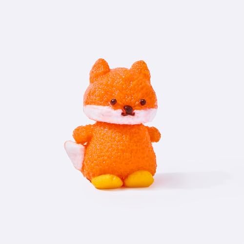 Mochi Fox Squishy Slow Rising Sensory Fidget Toy in Sunset Orange