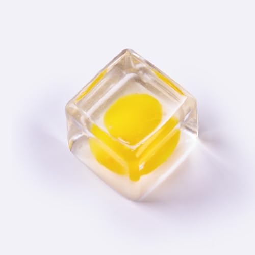 Lemon Squishy Ice Cube, Clear Soft Squeeze Fidget Stress Toy