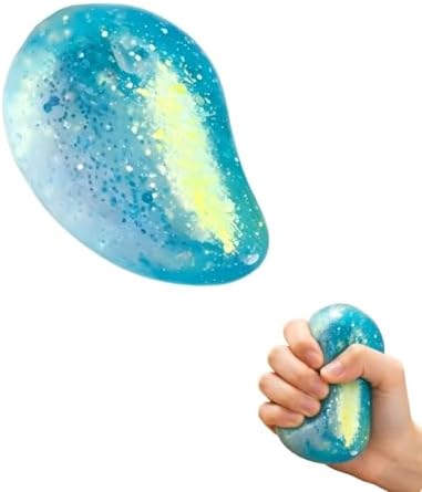 Galaxy Blue Mango Squishy Sparkle Squeeze Stress Toy