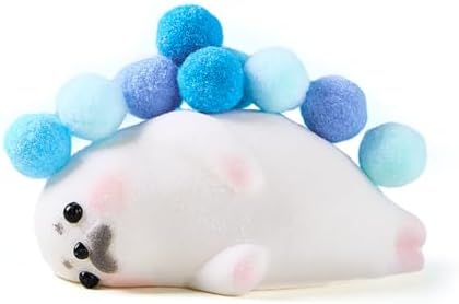 Sensory Seal Squishy With Pom Poms Soft Squeeze Fidget Toy
