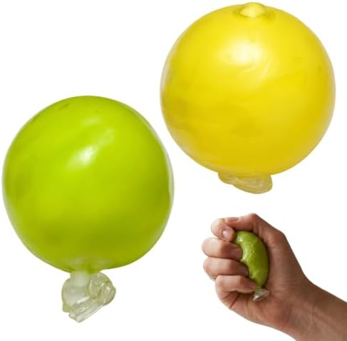 Lemon Squishy Fidget Ball, 2 Pack Soft Squeeze Wax Sensory Toy