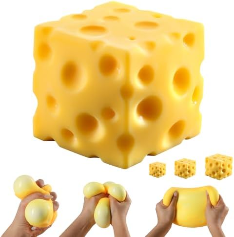 Cheese Squishy Cube, Holey Soft Block You Can Press