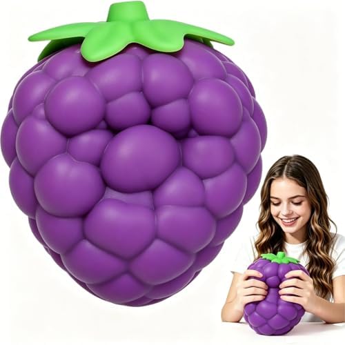 Jumbo Grape Squishy, 7 Inch Slow Rising Fruit Squeeze Toy
