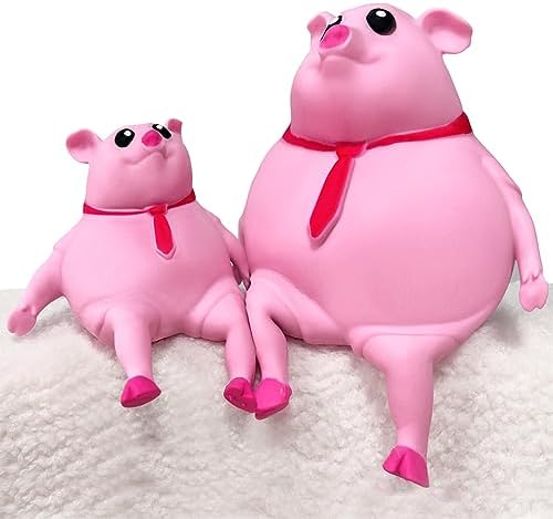 2 Pack Pig Squishy Stretchy Piggy Squeeze Stress Toy