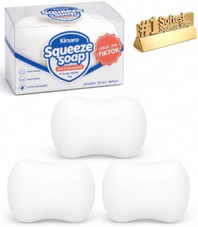 3 Pack White Soap Squishy Slow Rising Squishy Fidget Toys