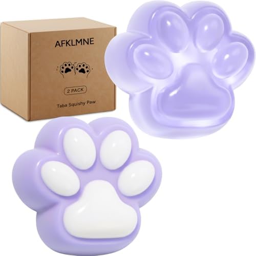 Lavender Cat Squishy Paw, 2 Pack Soft Slow Rising Squeeze Toy