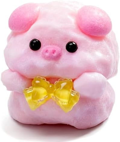 Kawaii Pig Squishy Fuzzy Flocked Squishy Fidget Toy