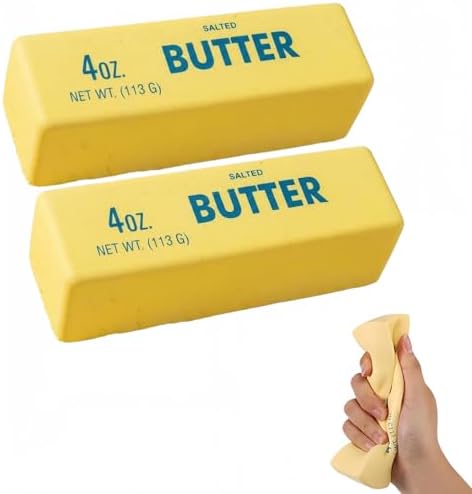 Yellow Butter Brick Squishy 2 Pack - Slow Rising Squeeze Toy