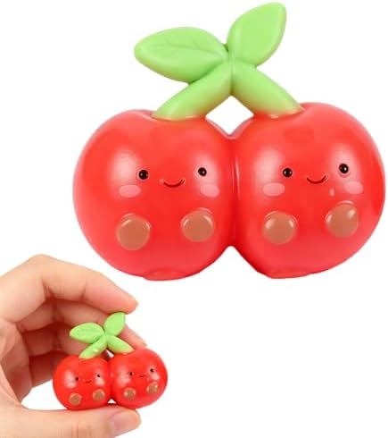 Kawaii Cherry Squishy Cute Squeeze Sensory Fidget Toy