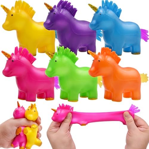 Mini Unicorn Squishy 6 Pack Stretchy Squeeze Fidget Toys