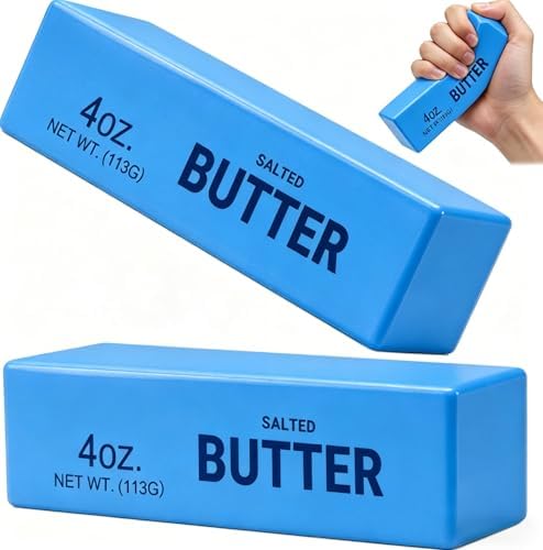 Blue Butter Brick Squishy 2 Pack - Squeezy Stress Relief Block