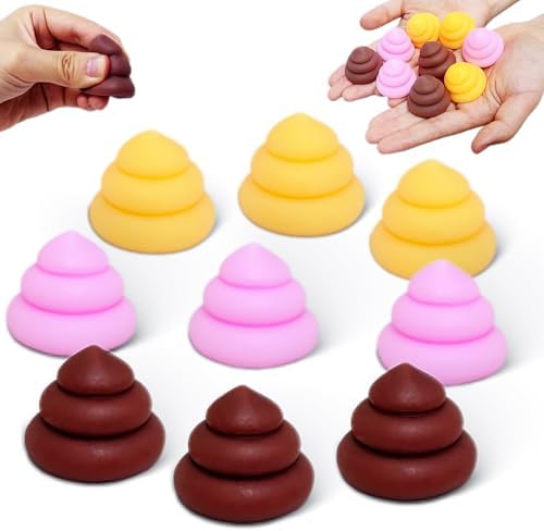 Mini Poop Squishy - 9 Pack Mochi Squishy Sensory Toys