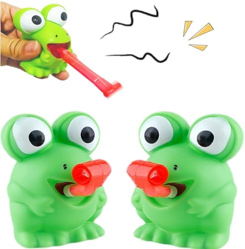 Puking Tongue Frog Squishy 2 Pack Funny Squeeze Toy