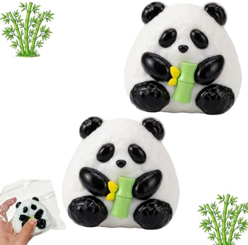 2 Pack Panda Squishy Holding Bamboo Slow Rising Toys
